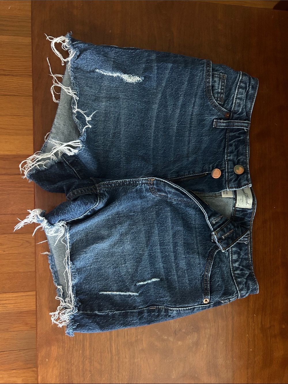 Universal Thread Distressed Dark Blue Denim Cutoff Shorts